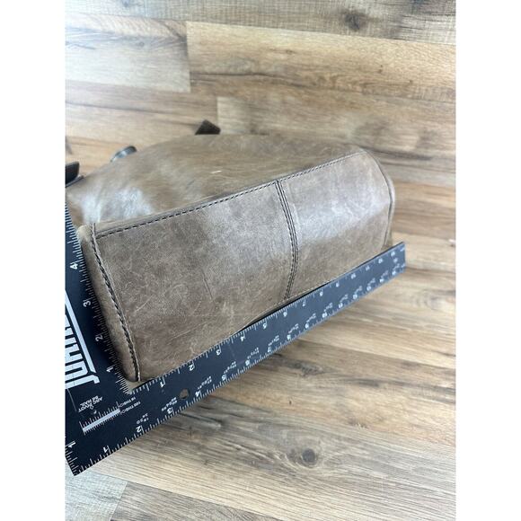 AllSaints Tote Bag Olive Green Suede Handbag Purse Shoulder Bag - Picture 6 of 9